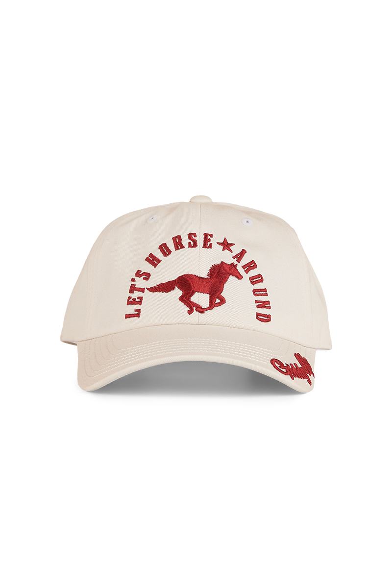 Ringers Western Lets Horse Around Baseball Cap (424036RW) Off White OSFM