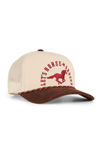 Ringers Western Lets Horse Around Trucker Cap (424029RW) Off White/Chocolate OSFM