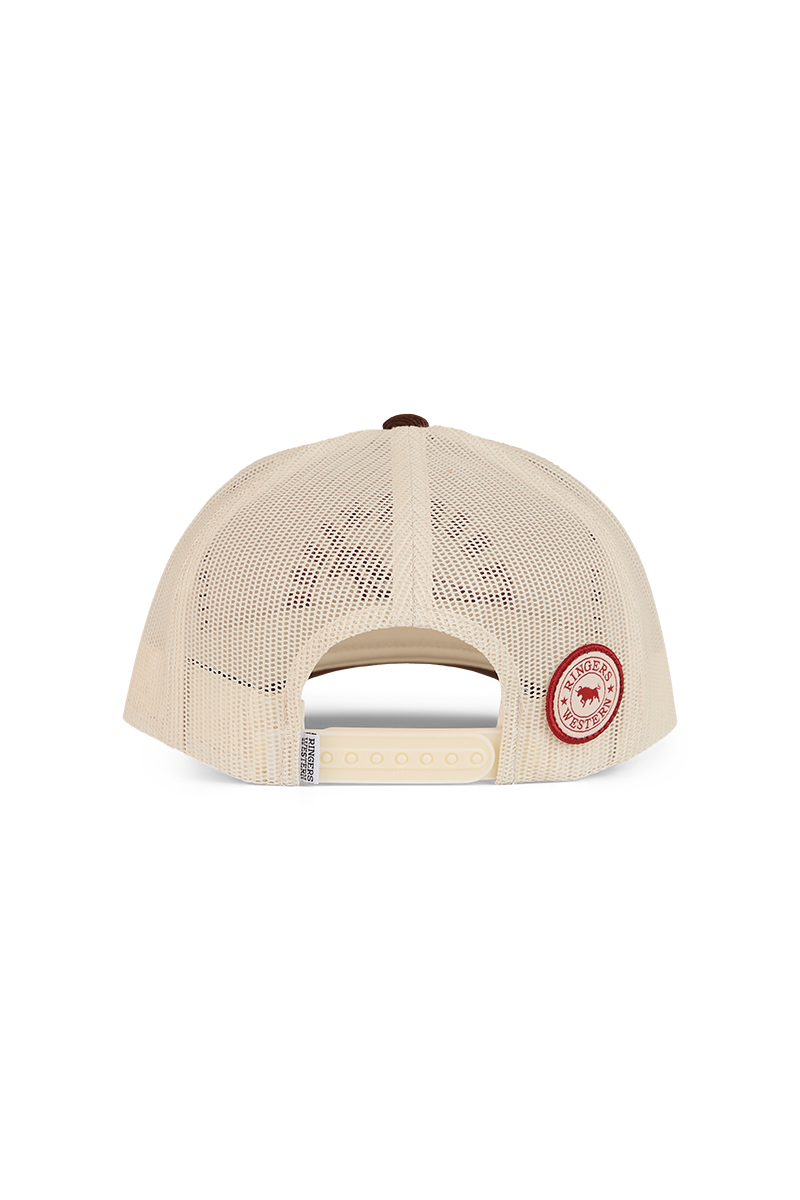 Ringers Western Lets Horse Around Trucker Cap (424029RW) Off White/Chocolate OSFM