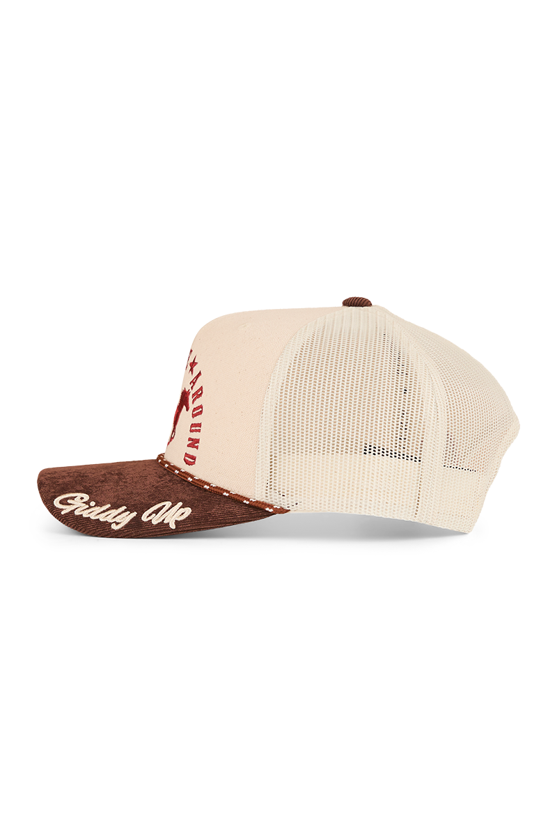 Ringers Western Lets Horse Around Trucker Cap (424029RW) Off White/Chocolate OSFM