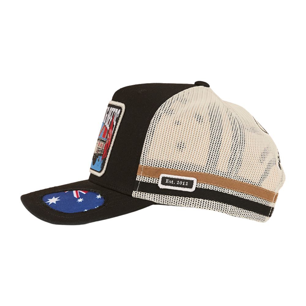 Ringers Western Mud Sweat Beers Deep Fit Trucker Cap (424032RW) Black OSFM