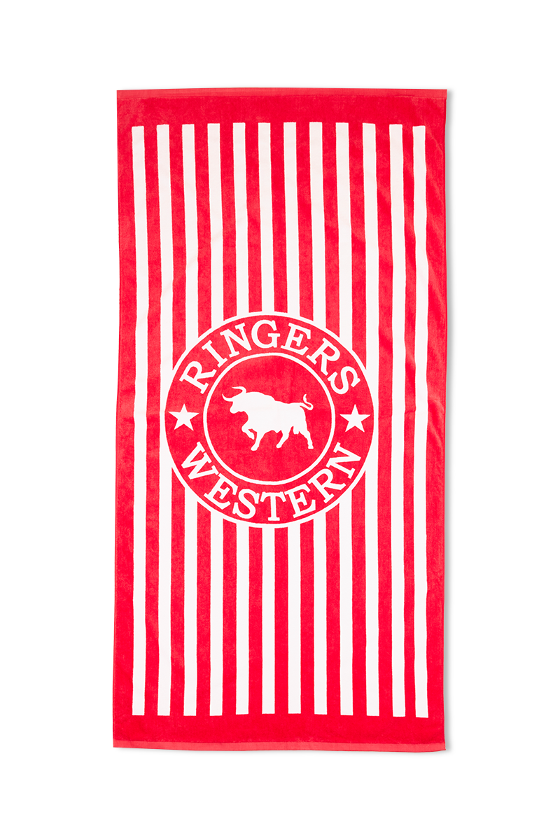 Ringers Western Ringers Stripe Towel (724050RW) Red
