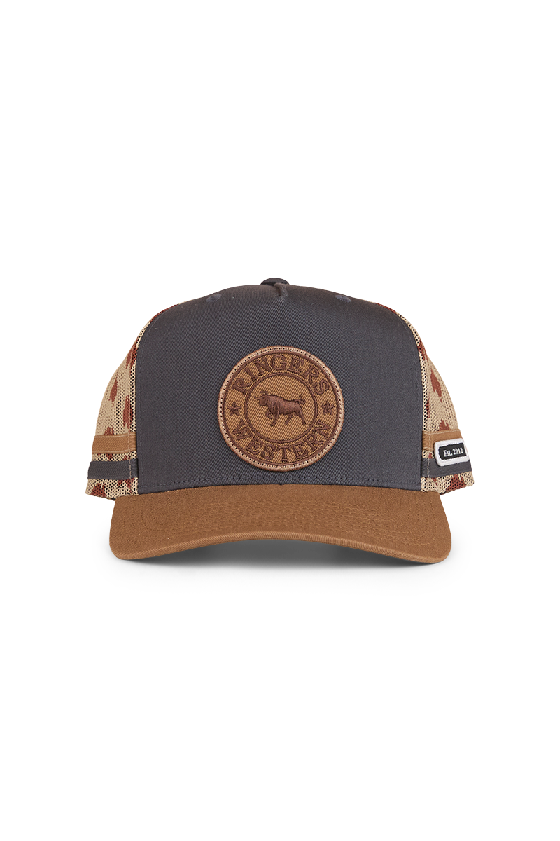 Ringers Western Aussie Rules Deep Fit Trucker Cap (724062RW) Charcoal/Clay OSFM