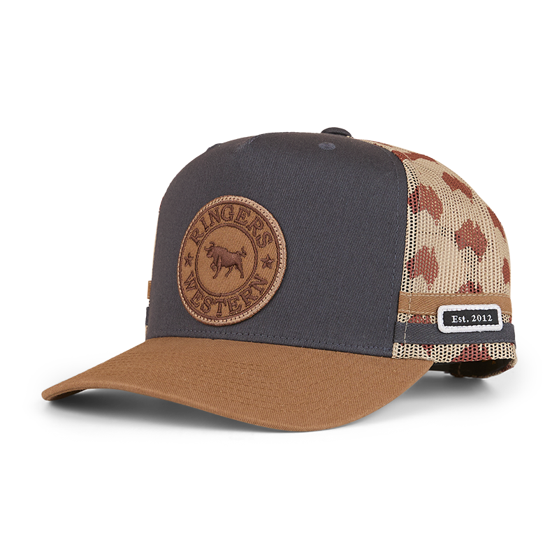 Ringers Western Aussie Rules Deep Fit Trucker Cap (724062RW) Charcoal/Clay OSFM