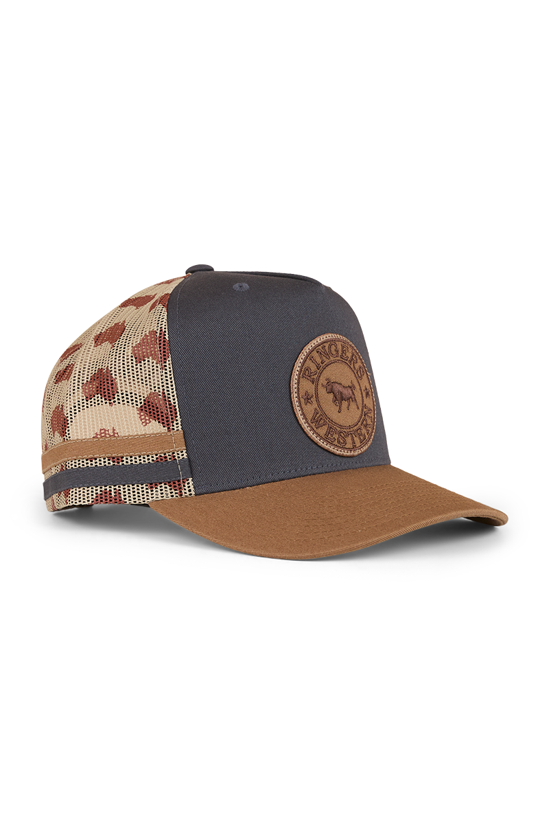 Ringers Western Aussie Rules Deep Fit Trucker Cap (724062RW) Charcoal/Clay OSFM