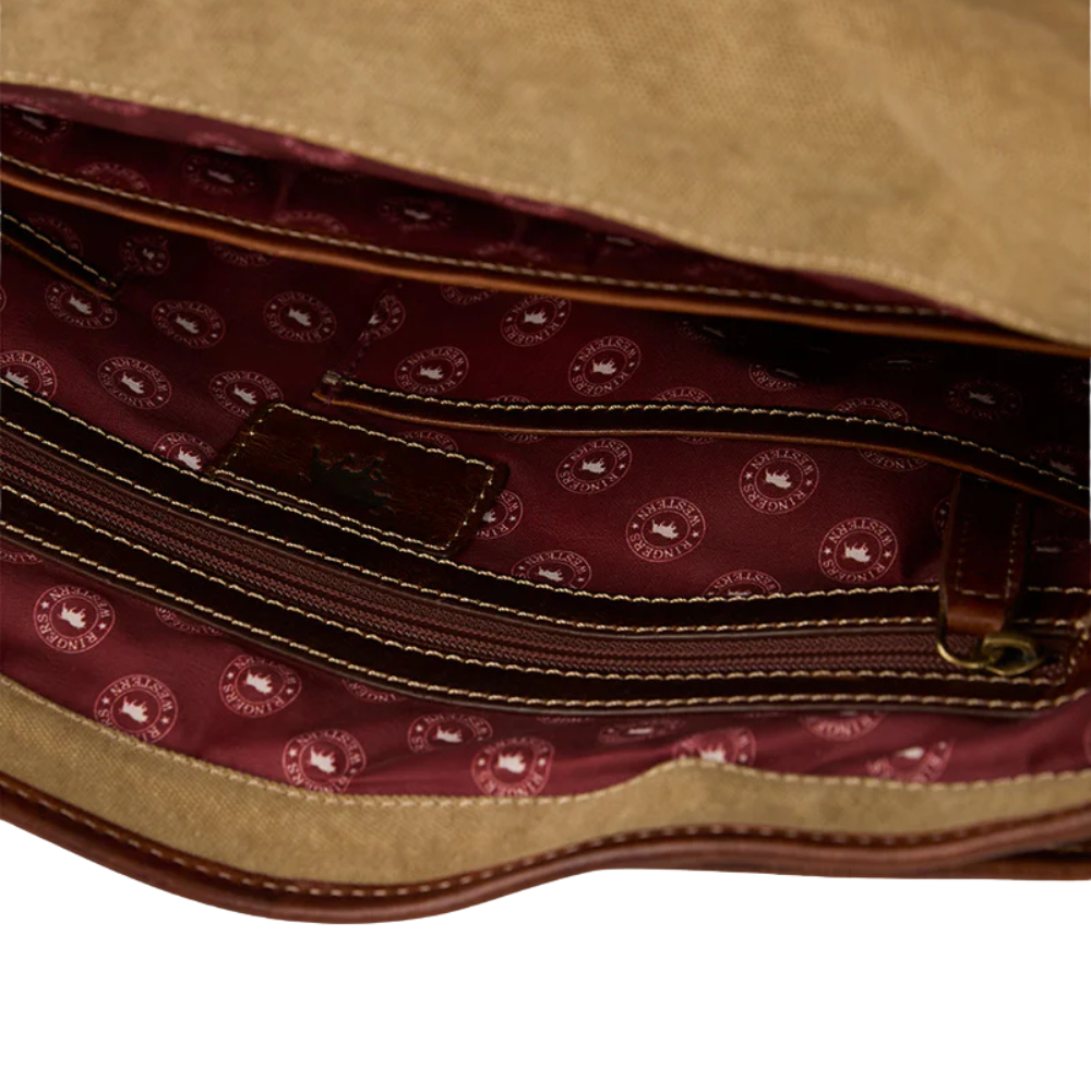 Ringers Western Waxicanvas Messenger Bag (425016RW) Sand