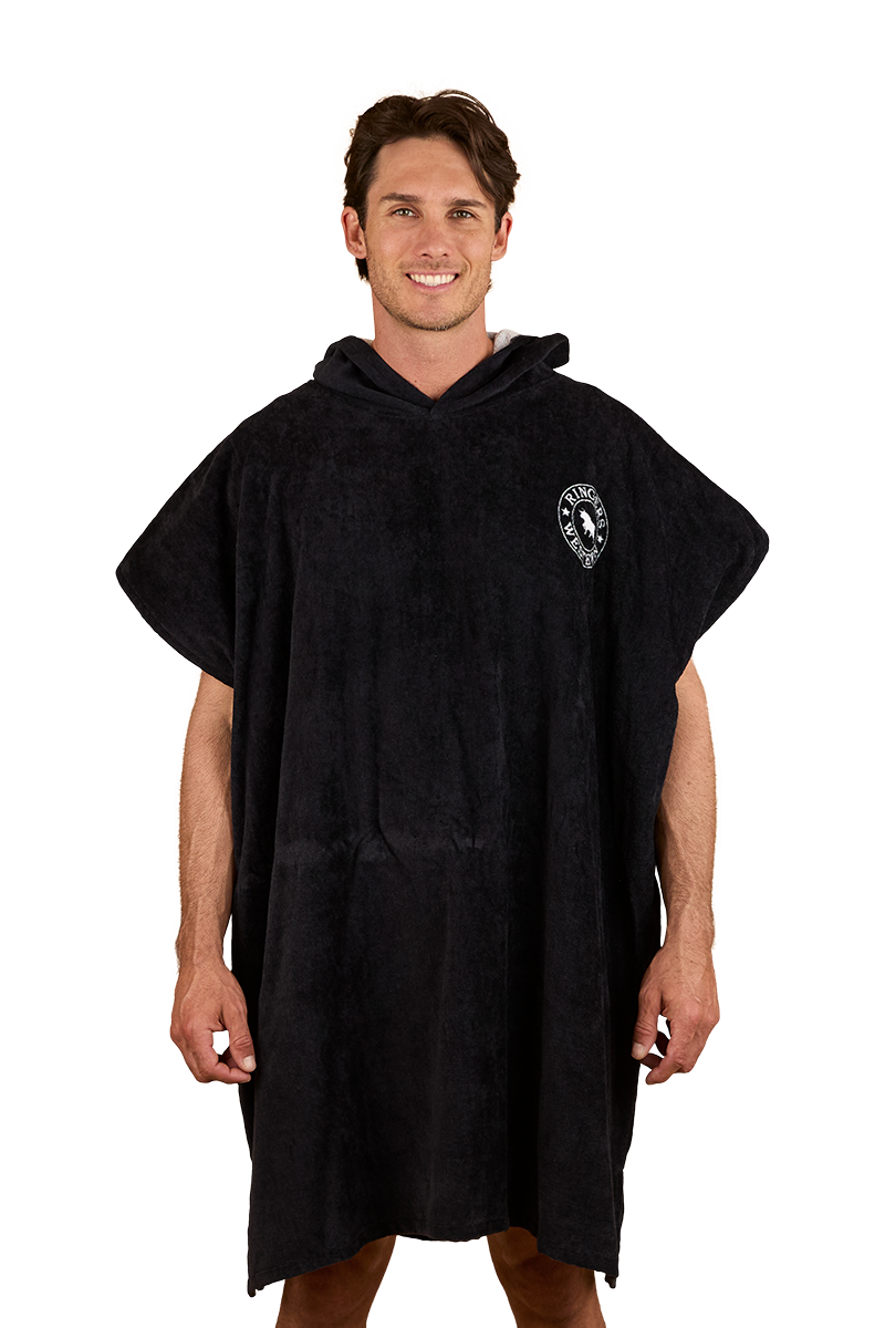 Ringers Western Adults Logo Hooded Towel (425002RW) Black