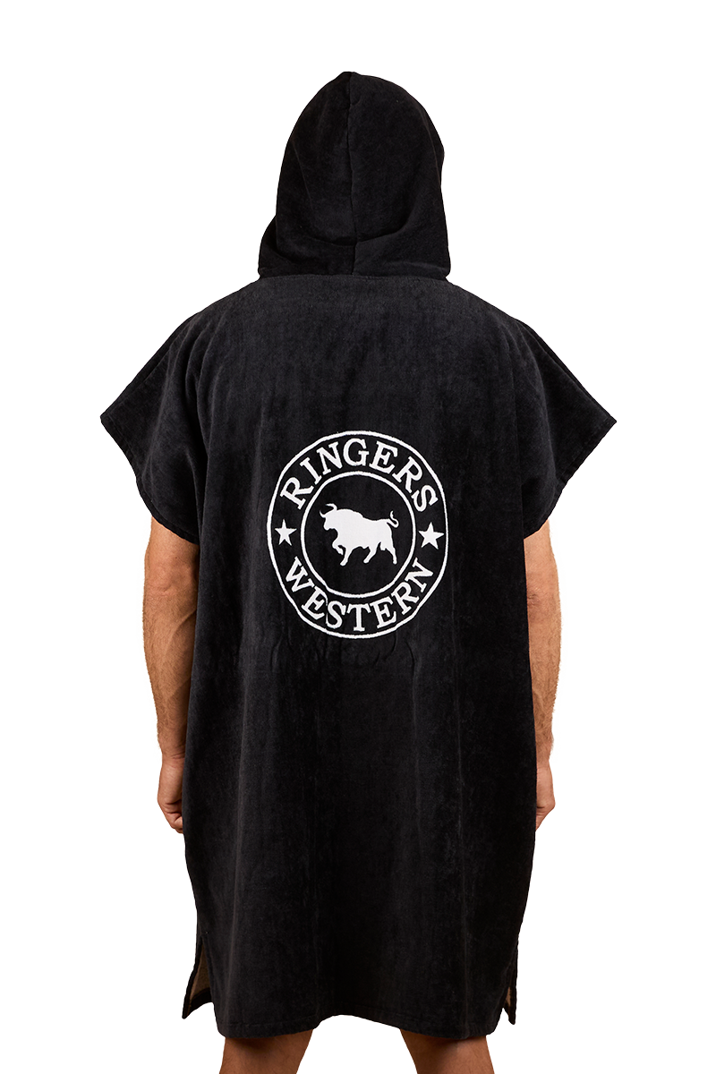 Ringers Western Adults Logo Hooded Towel (425002RW) Black