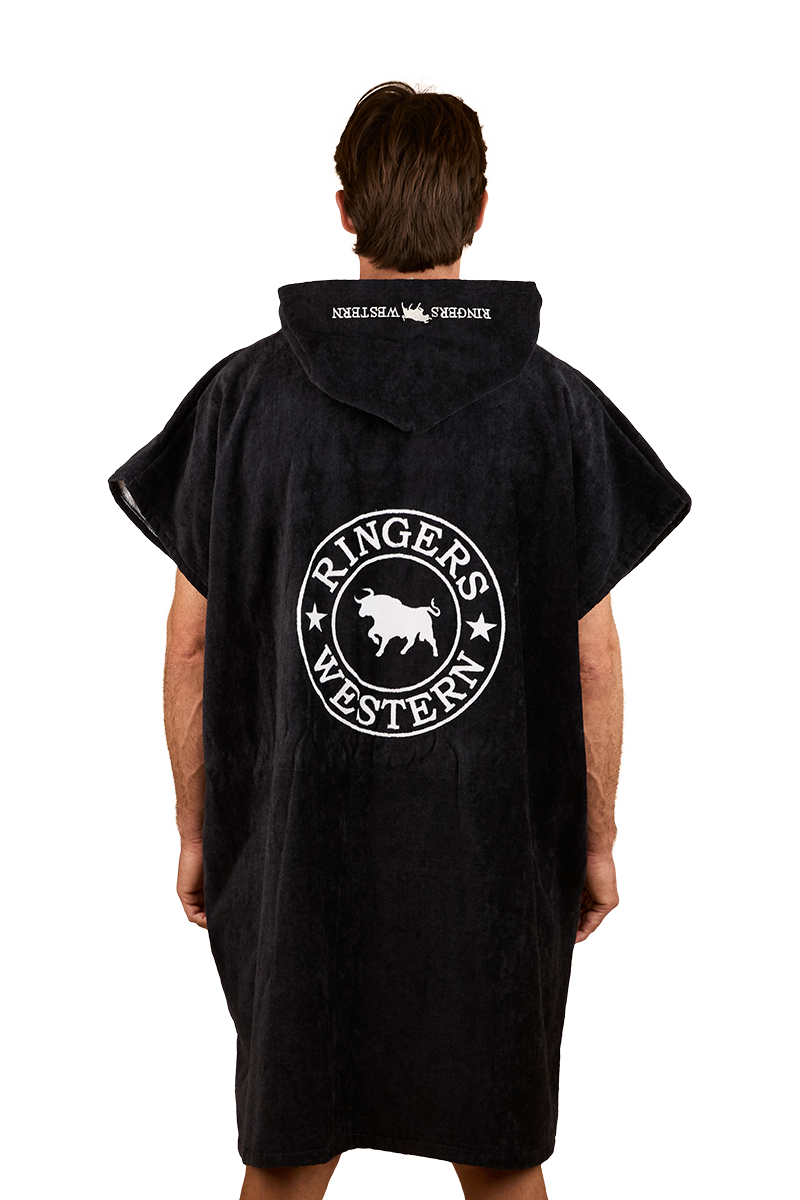 Ringers Western Adults Logo Hooded Towel (425002RW) Black