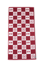 Ringers Western RW Check Cotton Jacquard Towel (724048RW) Burgundy