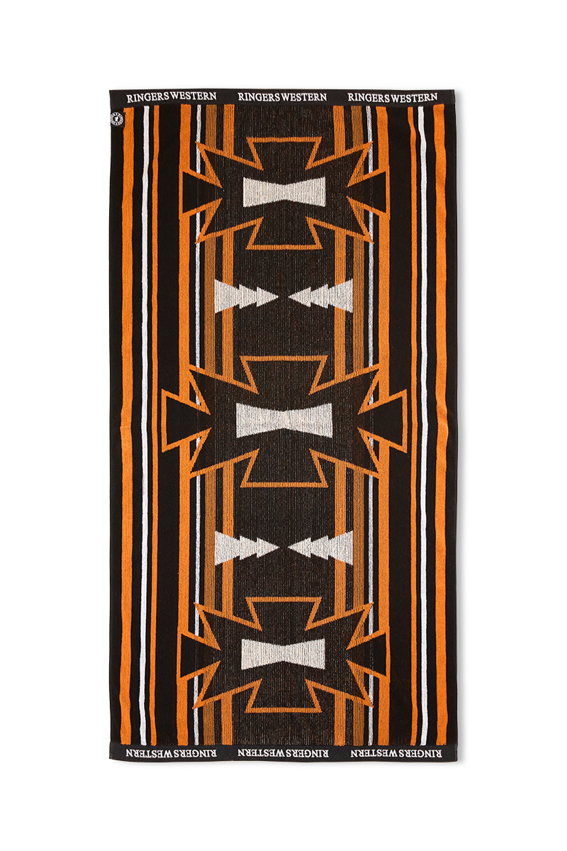 Ringers Western Unisex RW Aztec Jacquard Towel (724052RW) Black