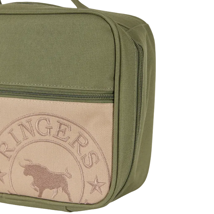 Ringers Western  Baxter Lunch Box (721082RW) Olive/Sand Embroidery Detail