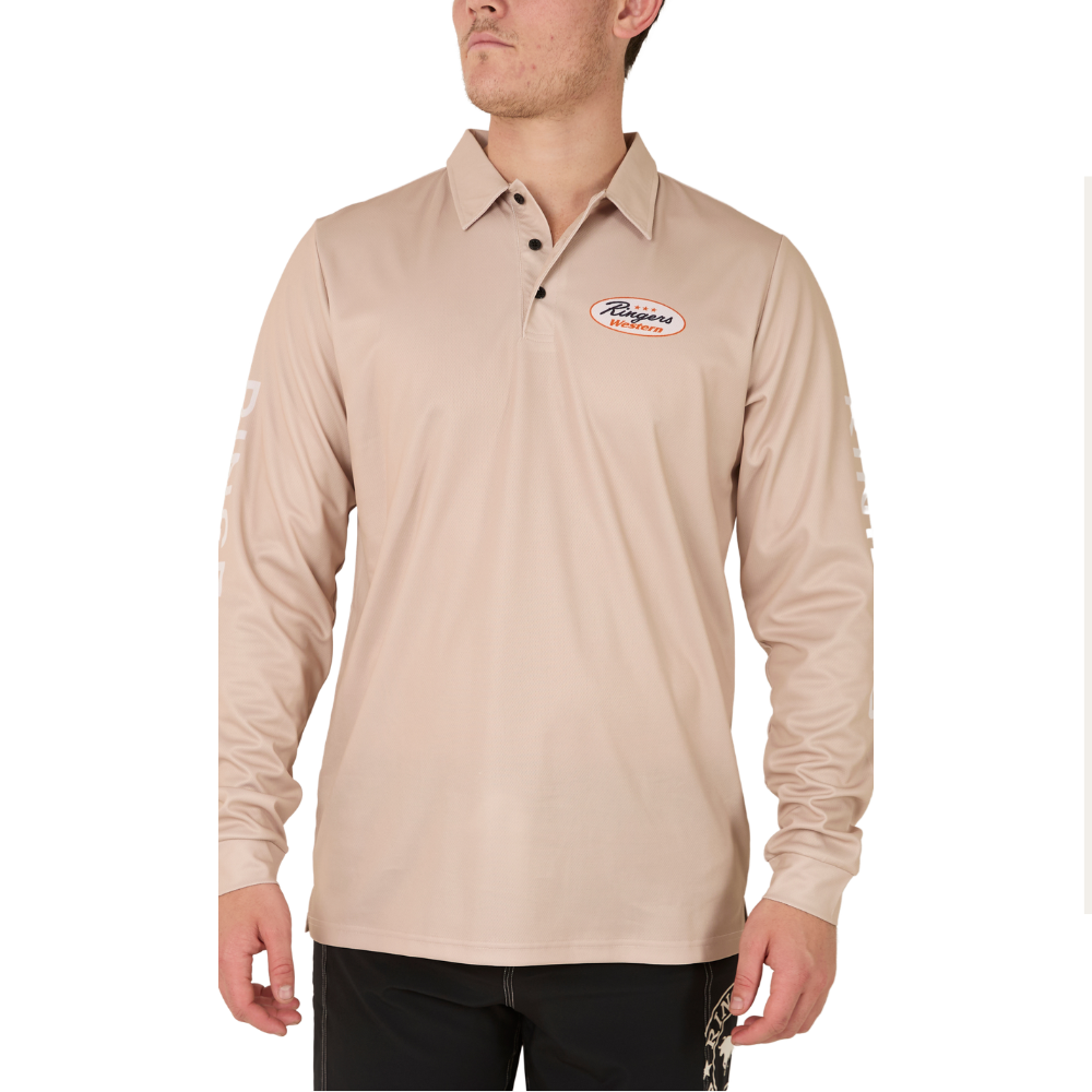 Ringers Western  Big One L/S Fishing Jersey  (625045RW)  Dark Sand