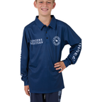 Ringers Western Boys Youth Man Eater L/S Fishing Jersey (925005RW) Dark Navy Front