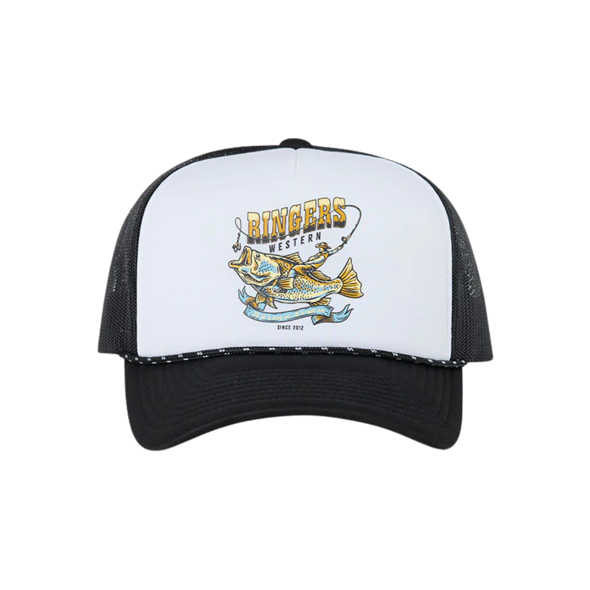 Ringers Western Bucking Barra Foam Cap (425061RW) White/Black