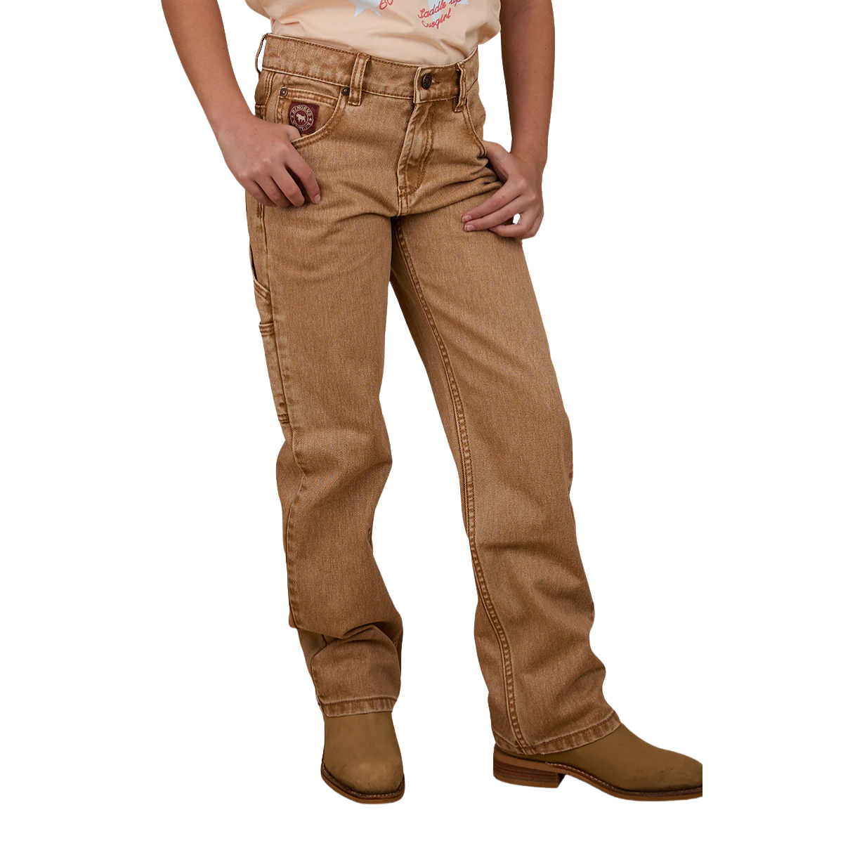 Ringers Western Childrens Buckland Relaxed Jeans (324039RW) Dark Sand