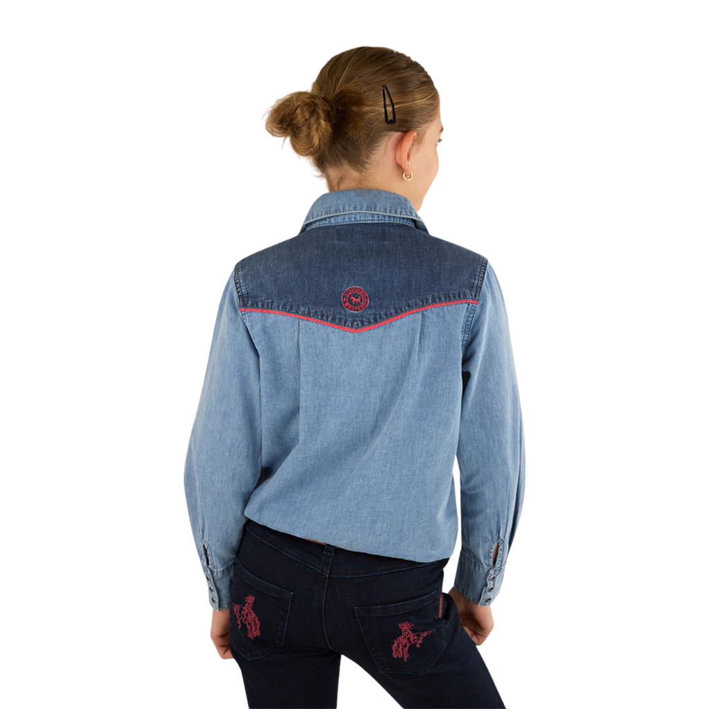 Ringers Western Childrens Cindy L/S Western Shirt (325031RW) Light Wash Blue