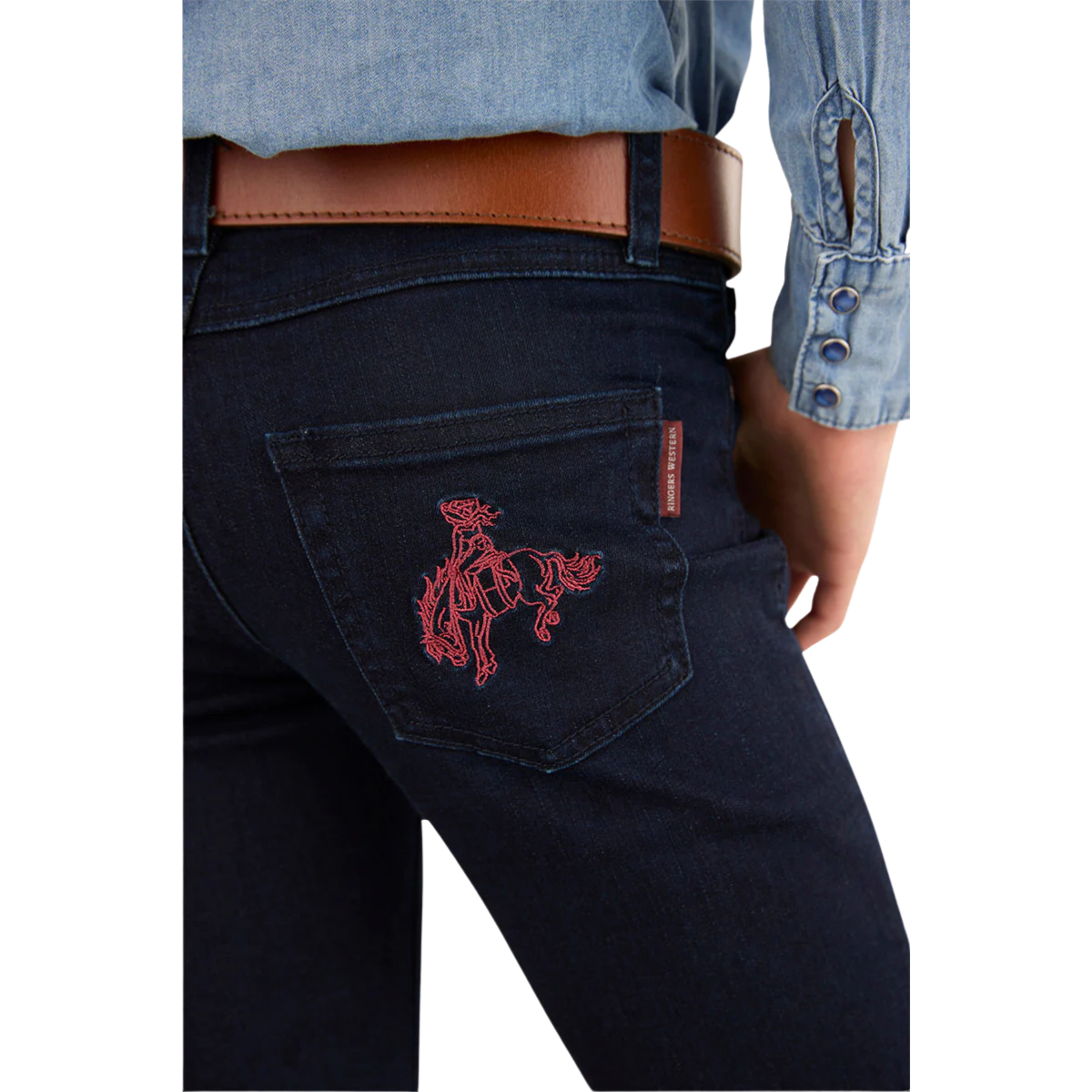 Ringers Western Childrens Daphne Rodeo Bootleg Jeans (325014RW) Dark Blue