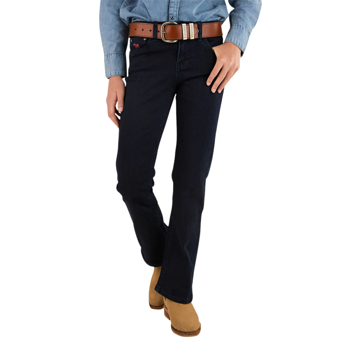 Ringers Western Childrens Daphne Rodeo Bootleg Jeans (325014RW) Dark Blue