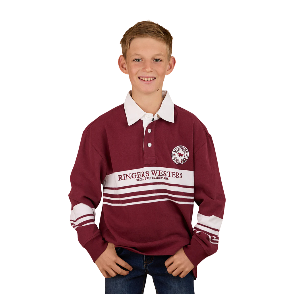 Ringers Western Childrens Footy Roo Rugby (325027RW) Burgundy