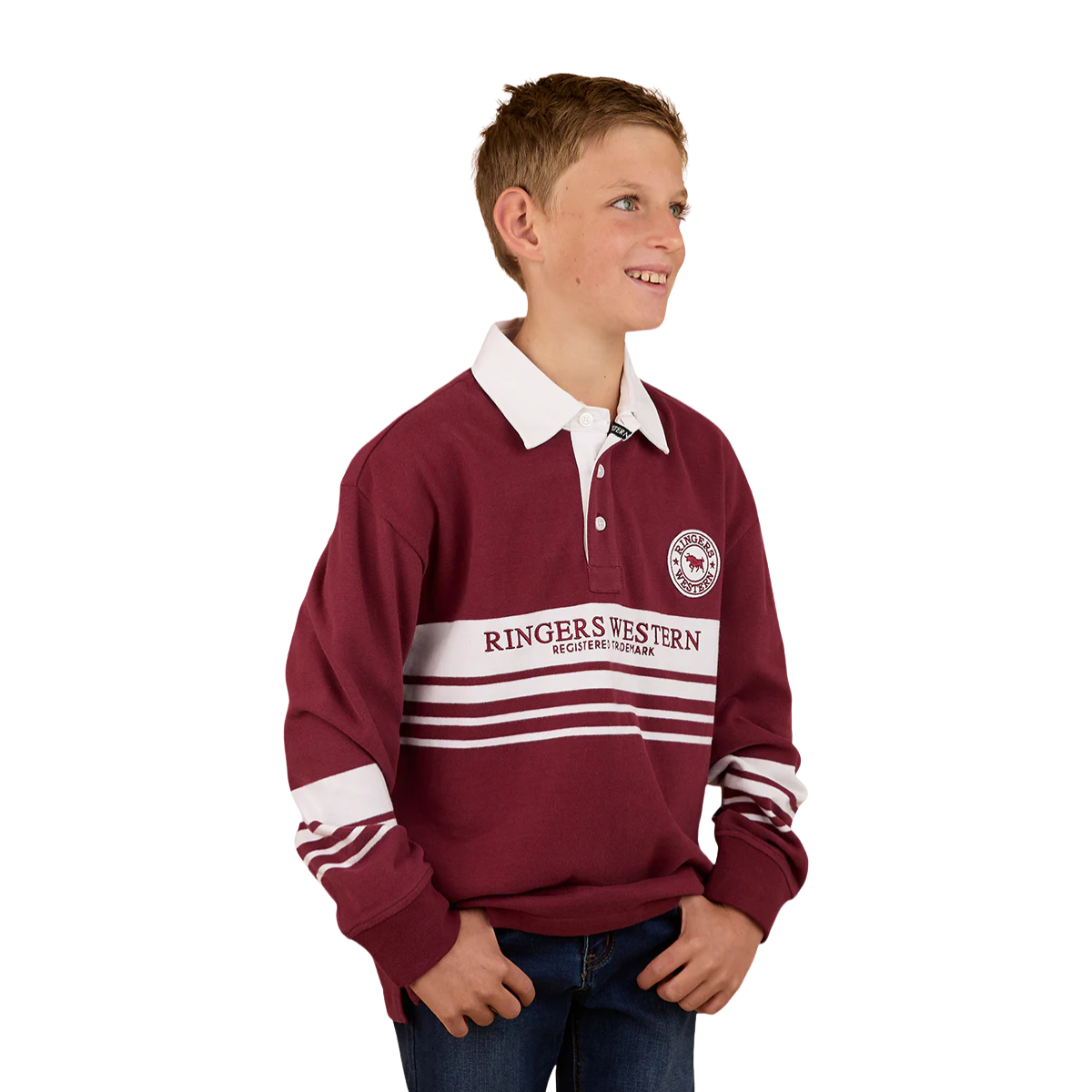 Ringers Western Childrens Footy Roo Rugby (325027RW) Burgundy