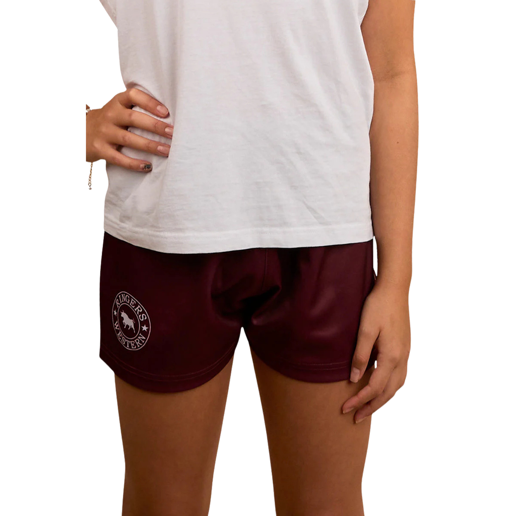 Ringers Western Childrens Footy Shorts (323029RW) Burgundy