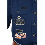 Ringers Western Childrens Freehand Full Button L/S Work Shirt (325023RW) Navy