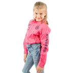 Ringers Western Childrens Jackaroo Full Button L/S  Work Shirt  (321012RW) Melon/Navy Embroidery