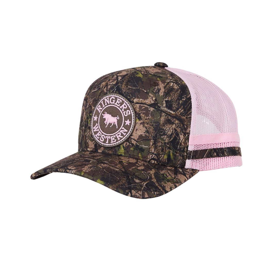 Ringers Western Childrens McCoy Trucker Cap (722041RW) Camo/Melon