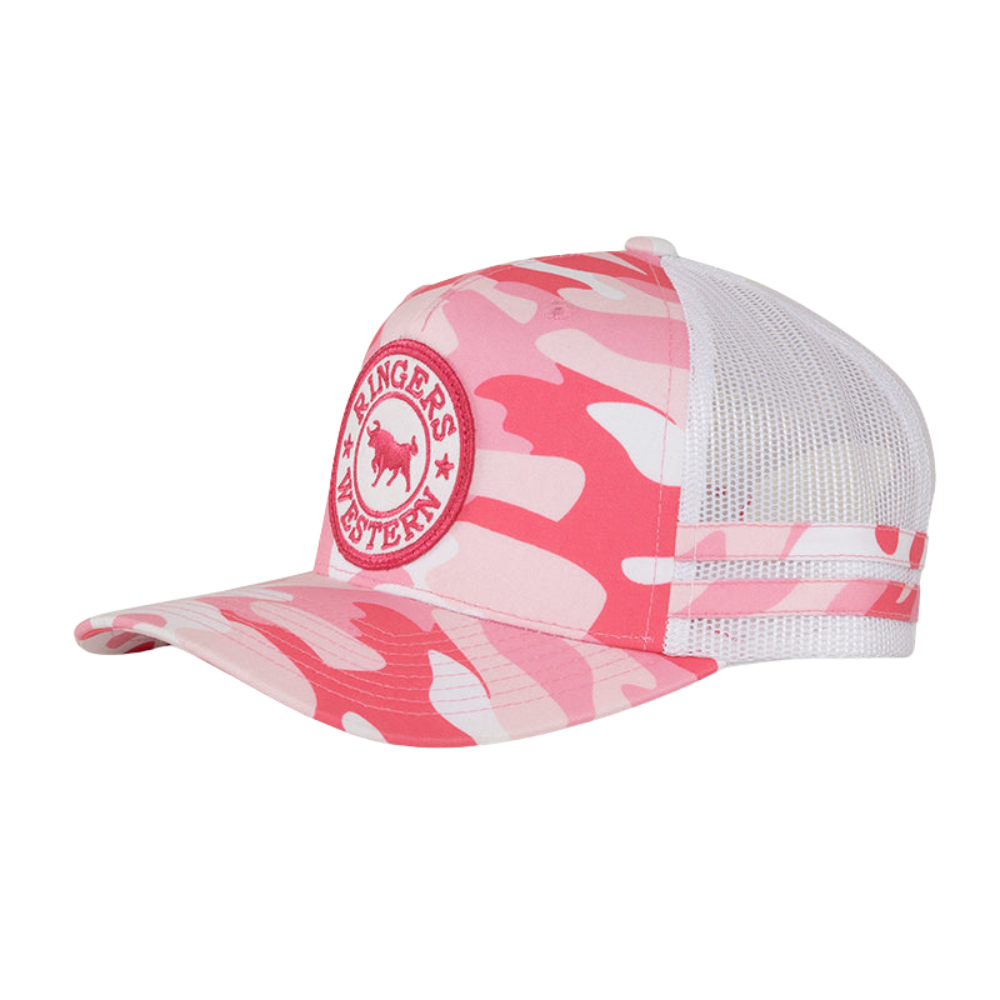 Ringers Western Childrens McCoy Trucker Cap  (722041RW)  Pink Camo