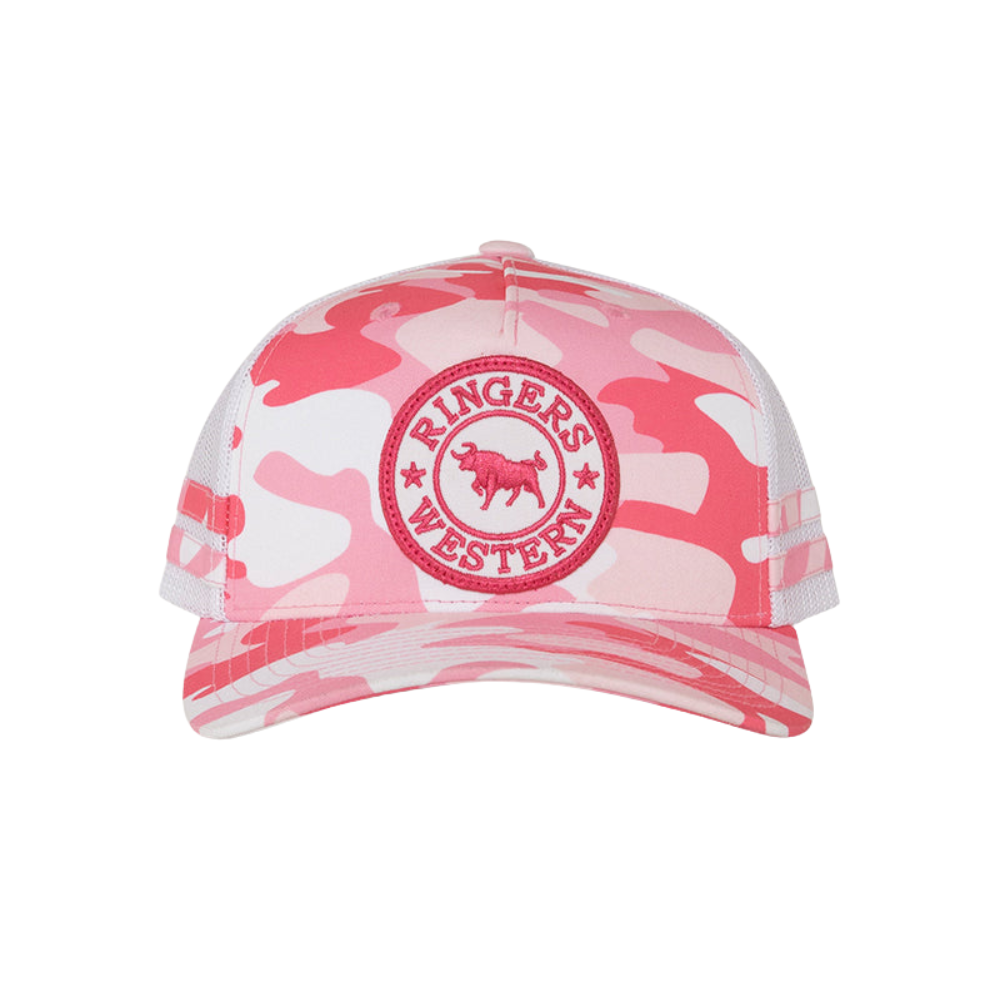 Ringers Western Childrens McCoy Trucker Cap  (722041RW)  Pink Camo