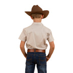 Ringers Western Childrens Ord Half Button S/S Work Shirt (321010RW) Beige