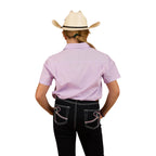 Ringers Western Childrens Ord Half Button S/S Work Shirt (321010RW) Lavender