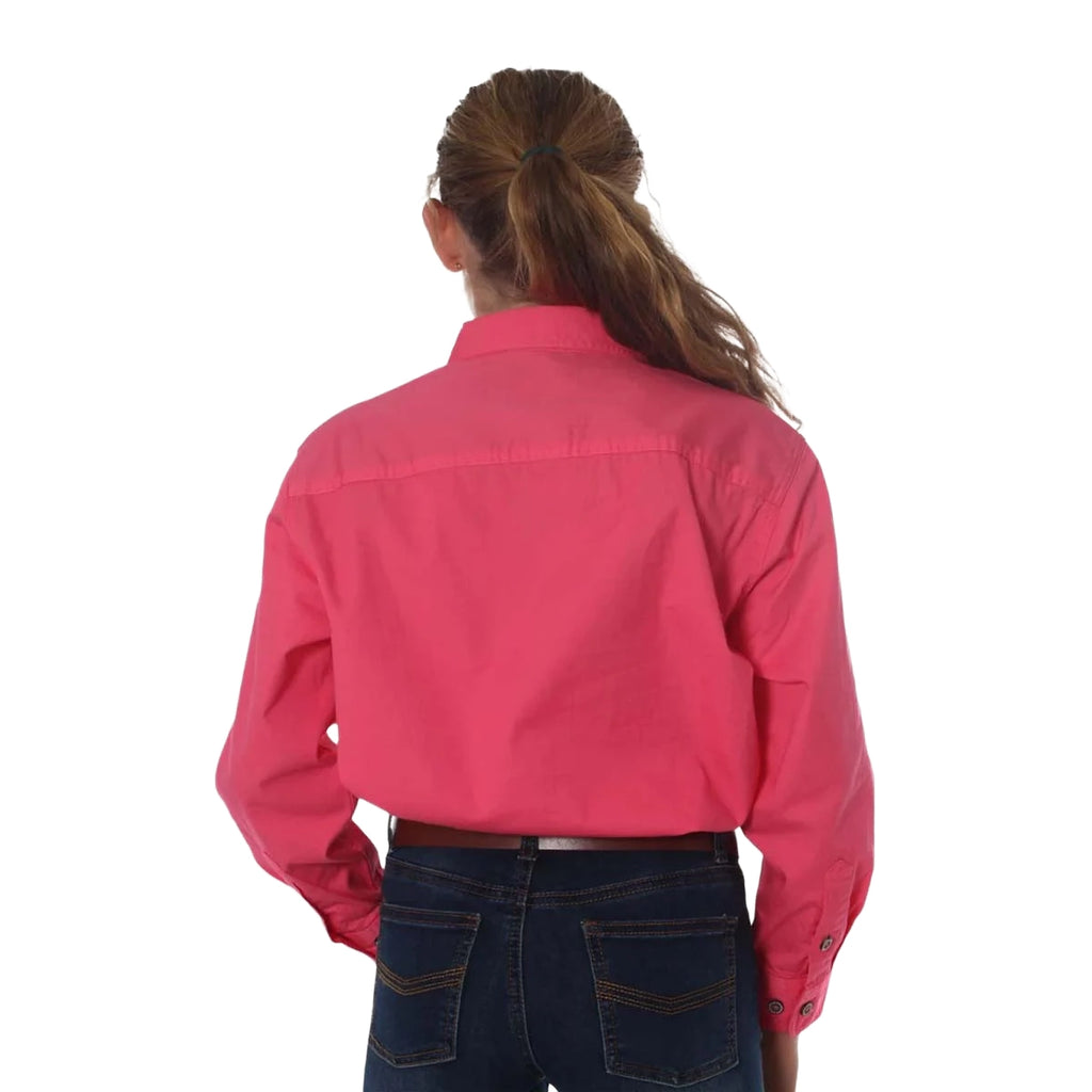 Ringers Western Childrens Ord River Half Button L/S Work Shirt (171310001) Melon