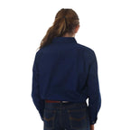 Ringers Western Childrens Ord River Half Button L/S Work Shirt (171310001) Navy