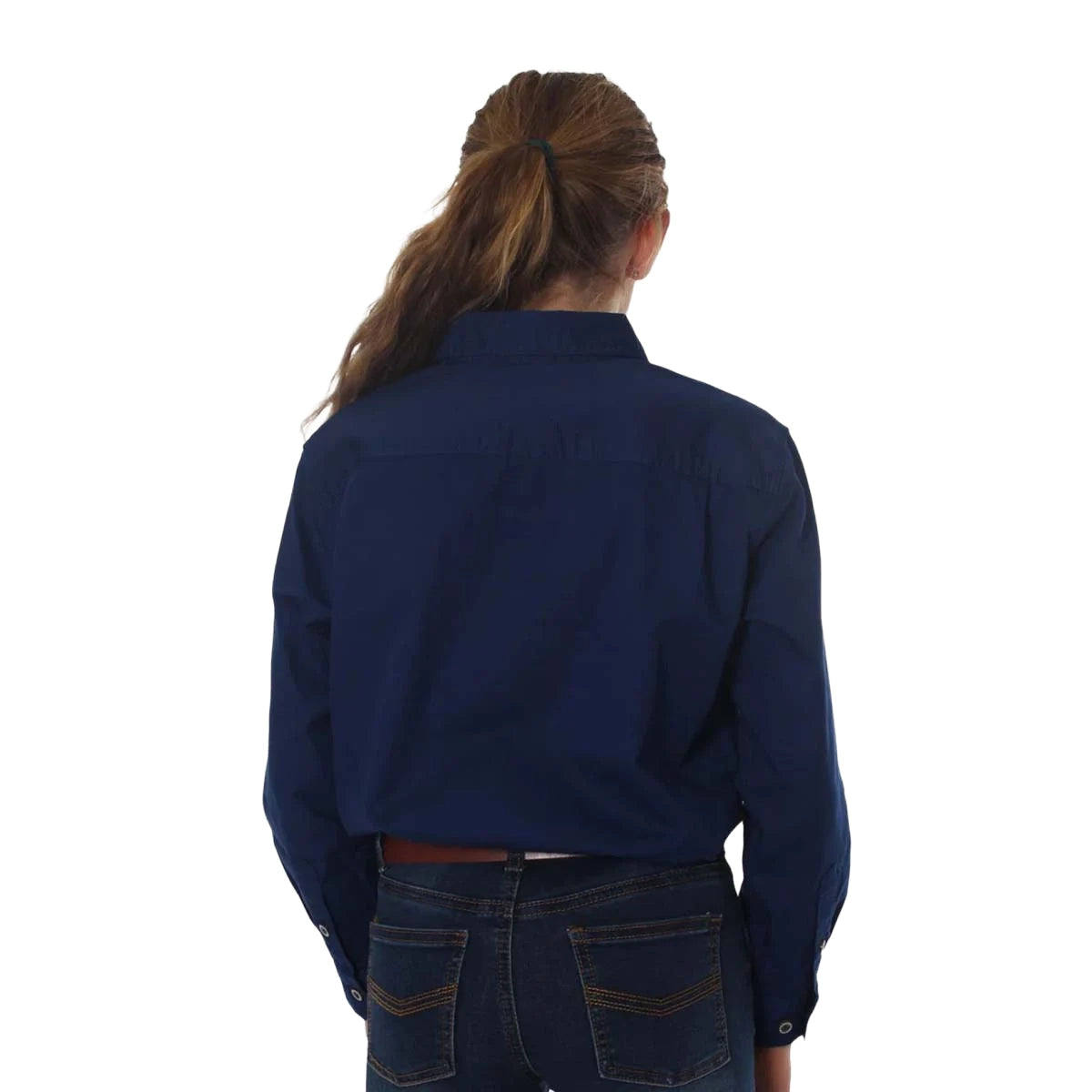 Ringers Western Childrens Ord River Half Button L/S Work Shirt (171310001) Navy