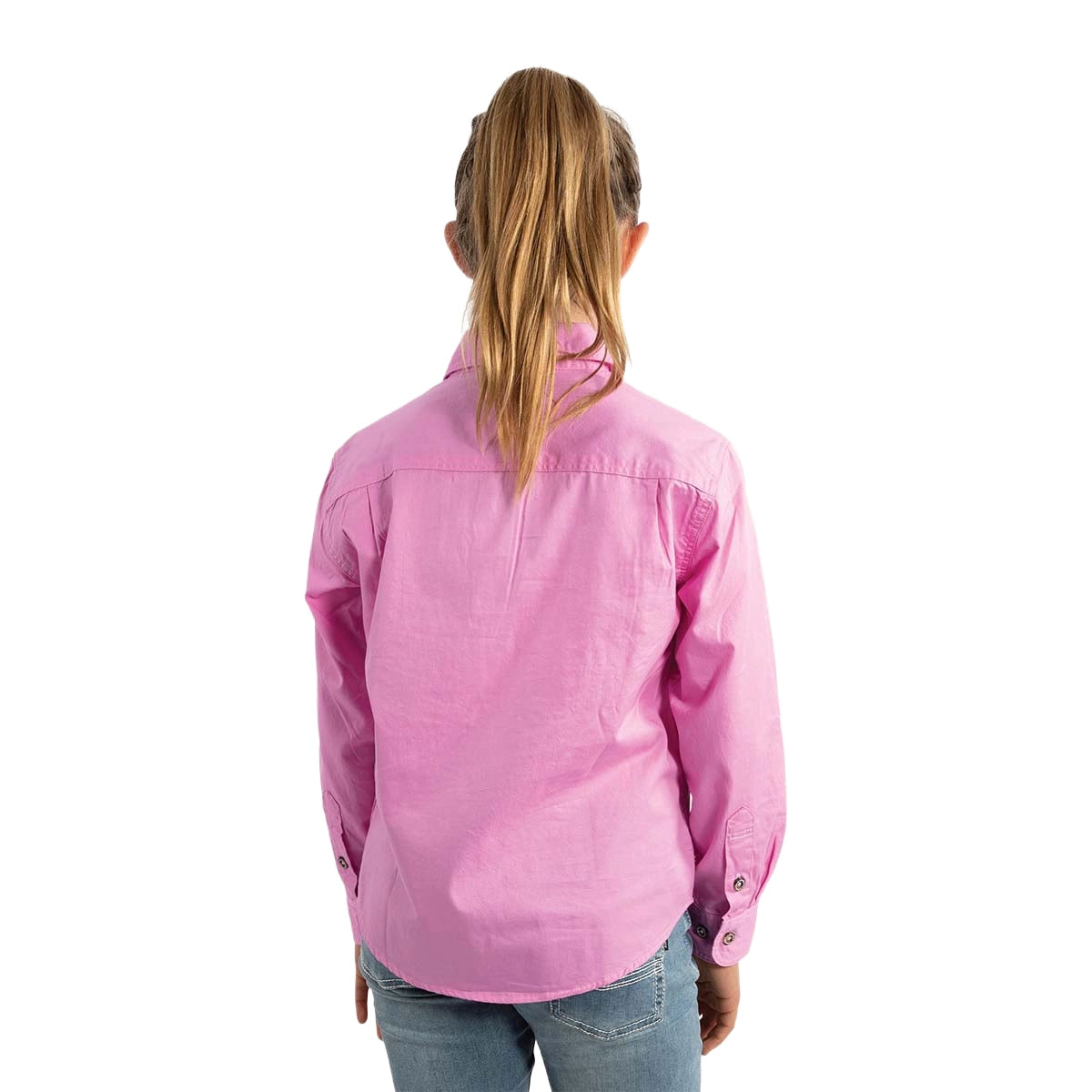 Ringers Western Childrens Ord River Half Button S/S Work Shirt (321010RW) Pastel Pink