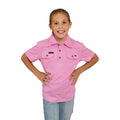 Ringers Western Childrens Ord River Half Button S/S Work Shirt (321010RW) Pastel Pink