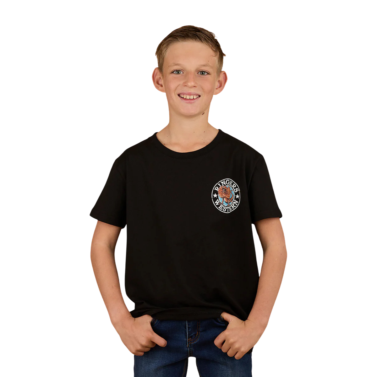 Ringers Western Childrens Outta Towner Classic Fit S/S Tee (325009RW) Black