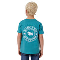 Ringers Western Childrens Signature Bull Classic Fit S/S Tee (625112RW) Teal/White