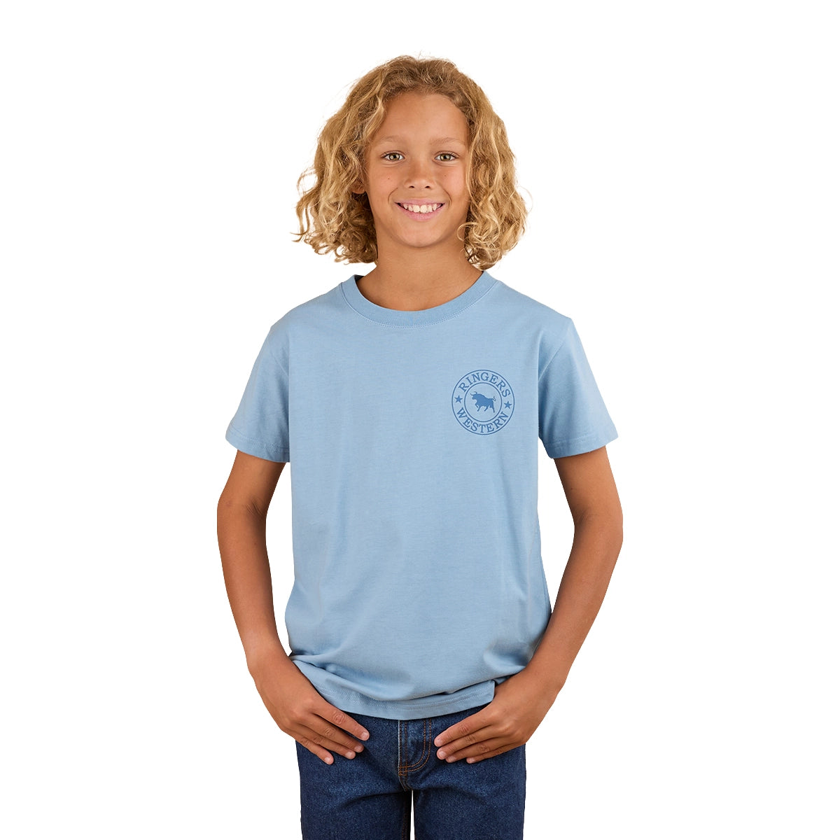 Ringers Western Childrens Signature Bull Classic S/S Tee (320004RW) Dusk/Navy