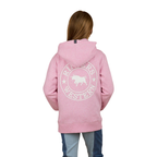 Ringers Western Childrens Signature Bull Pullover Hoodie (323007RW) Pink Marle