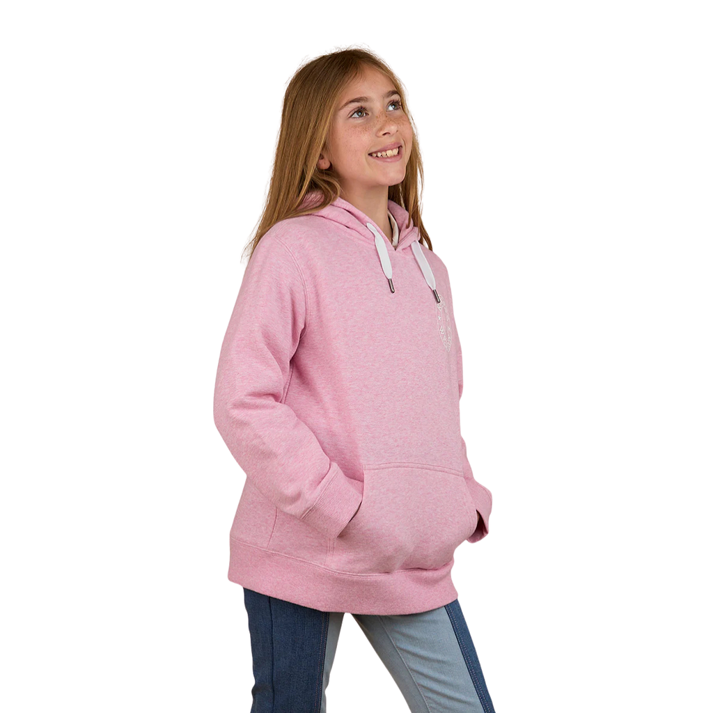 Ringers Western Childrens Signature Bull Pullover Hoodie (323007RW) Pink Marle