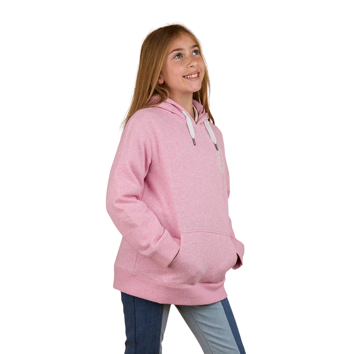 Ringers Western Childrens Signature Bull Pullover Hoodie (323007RW) Pink Marle