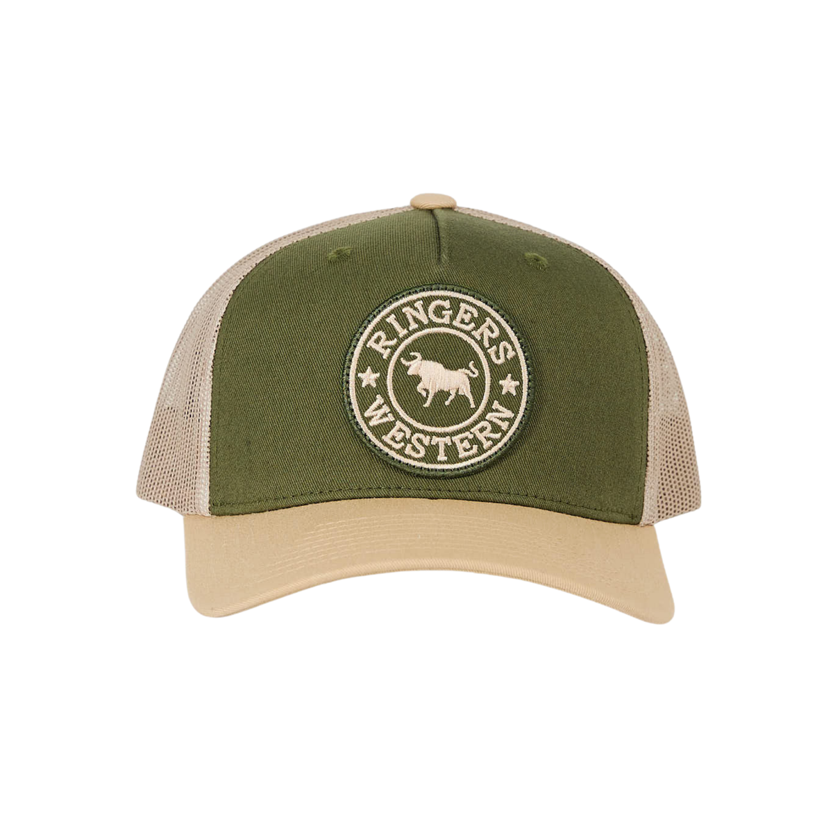 Ringers Western Childrens Signature Bull Trucker Cap (420257RW) Olive/Dark Sand