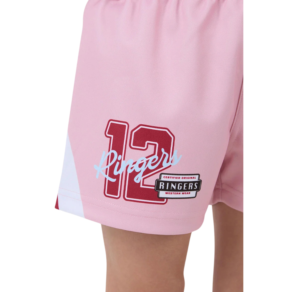 Ringers Western Childrens Since 2012 Footy Shorts (625085RW)  Pink