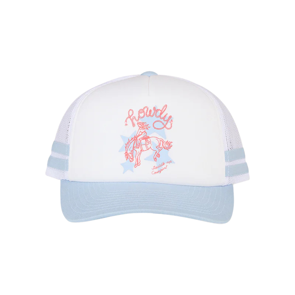 Ringers Western Childrens Stardust Foam Trucker Cap (425059RW) White/Light Blue