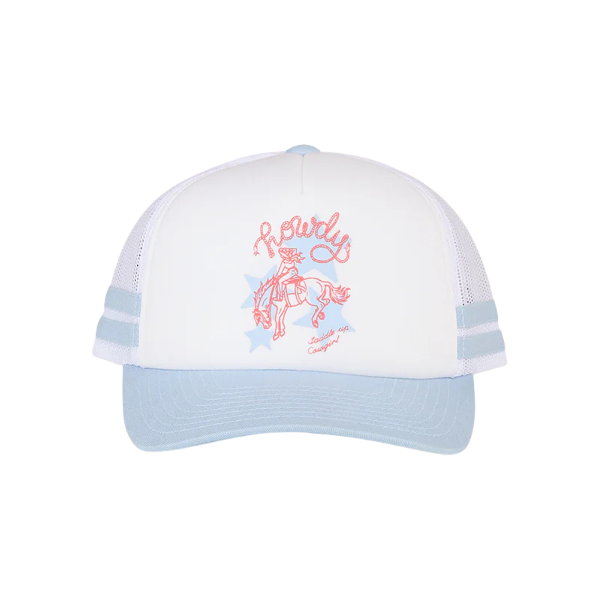 Ringers Western Childrens Stardust Foam Trucker Cap (425059RW) White/Light Blue