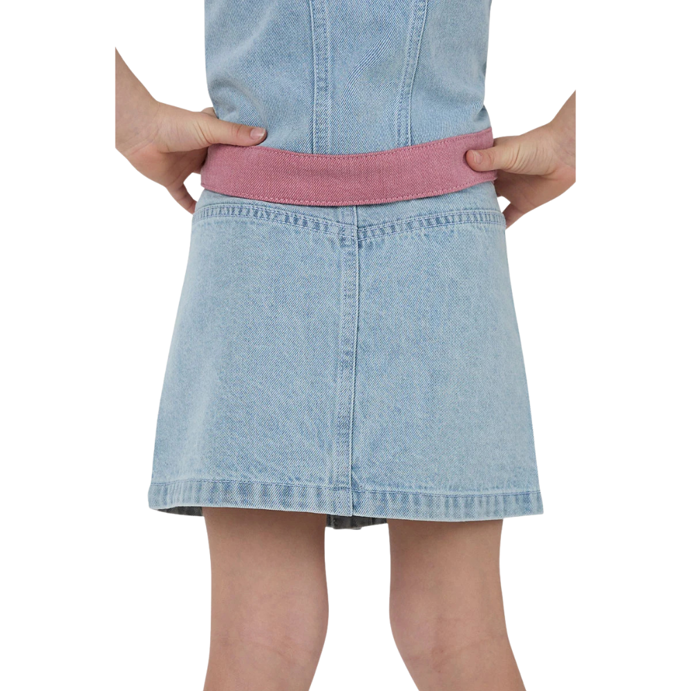 Ringers Western Girls Cowgirl Club Studded Mini Skirt (425139RW)  Light Blue