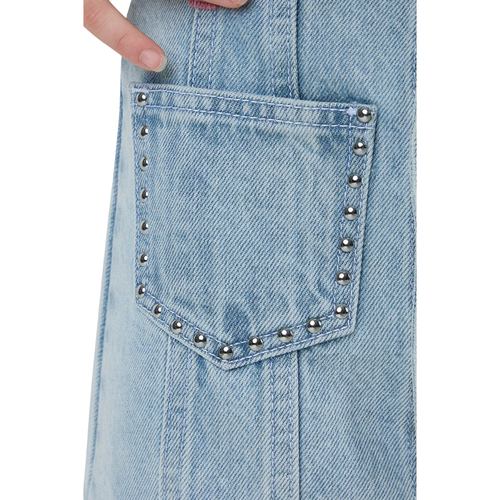 Ringers Western Girls Cowgirl Club Studded Mini Skirt (425139RW)  Light Blue